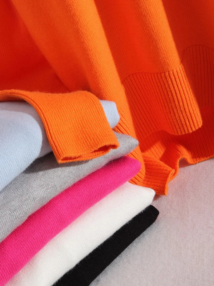 Loose Turtleneck Knit Sweater