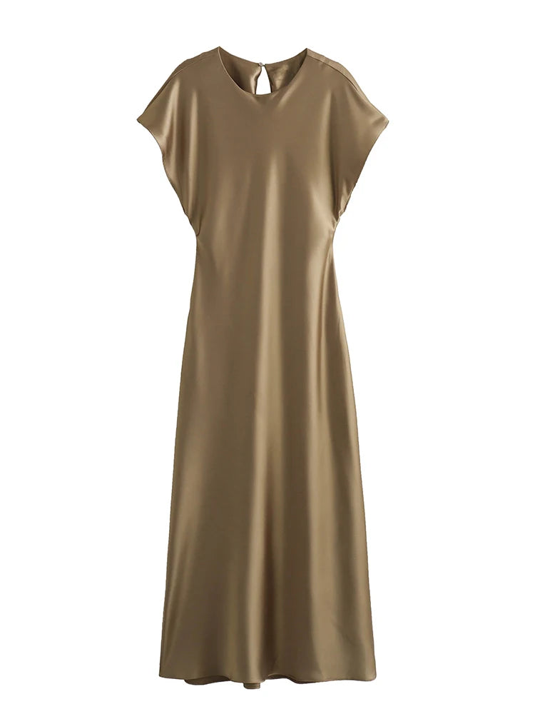 allvariants:: Gold dress on a white background