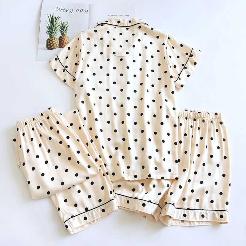 Women’s Viscose 3-Piece Pajama Set