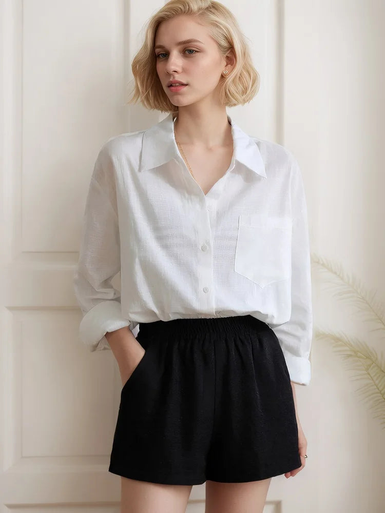 Oversized Cotton-Linen Shirt