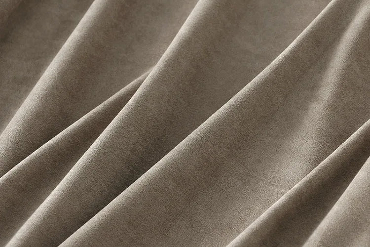 High Waist Suede A-Line Skirt