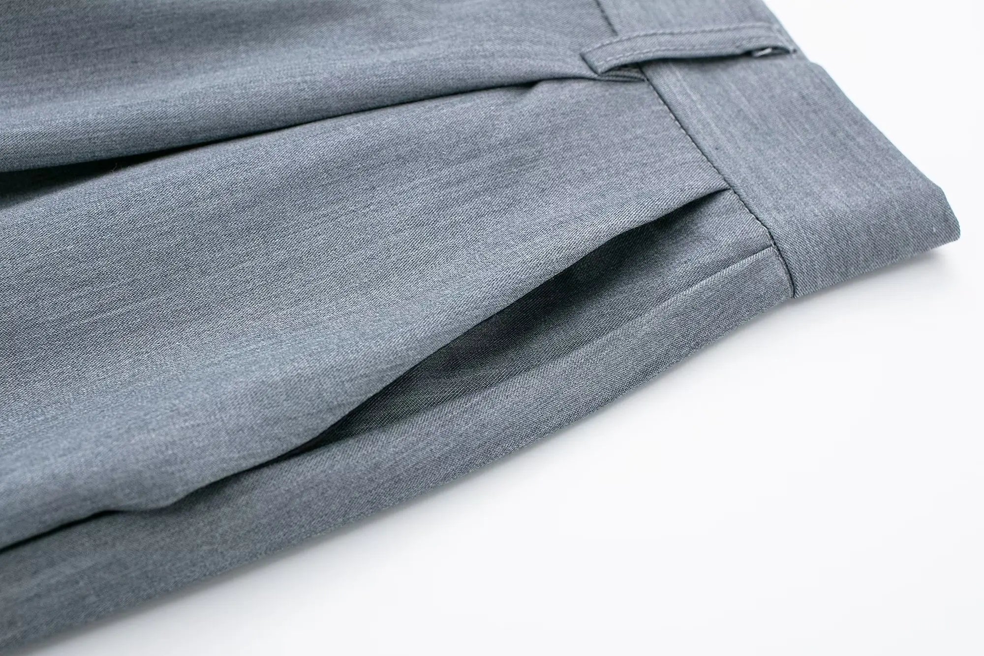 High Waist Front-Pleat Straight-Leg Trousers for Women