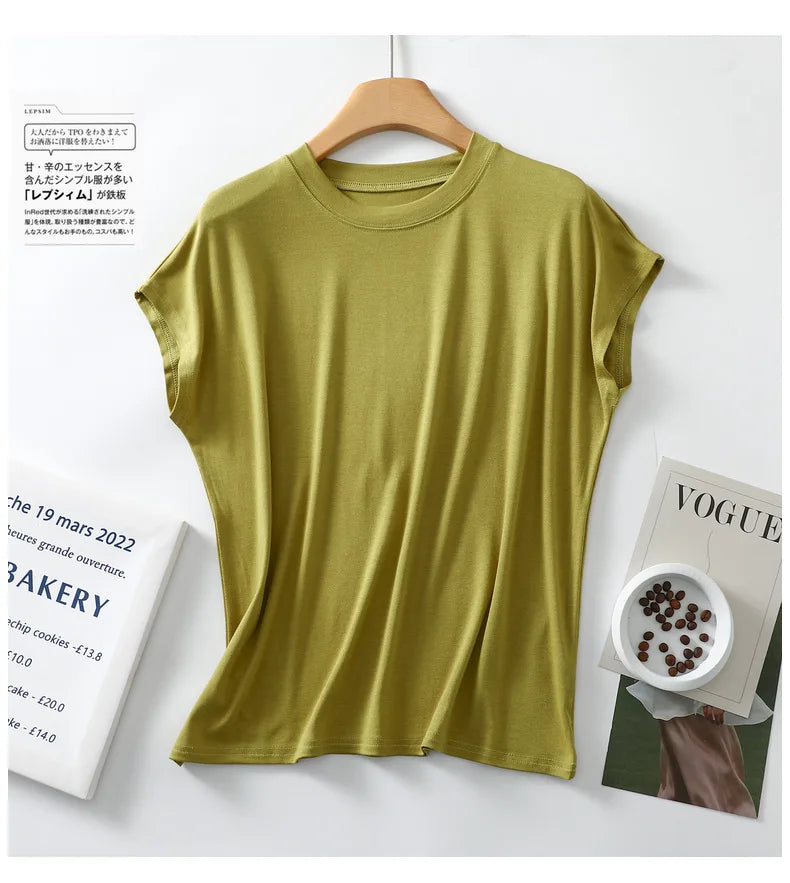 Women’s Pure Cotton Short Sleeve Sleep Top