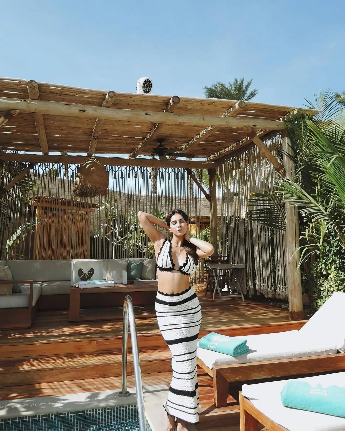 Striped Knit Two-Piece Set