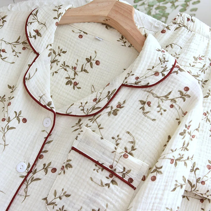 Women’s Soft Cotton Crepe Pajama Set