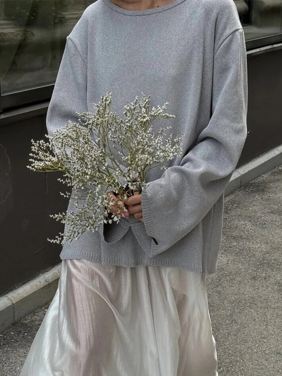 Backless Loose Knit Sweater