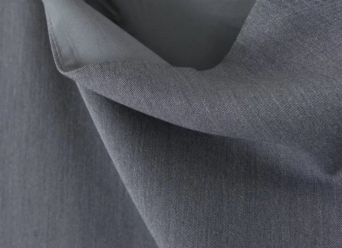 High-Waist Side-Zip Grey Mini Skirt