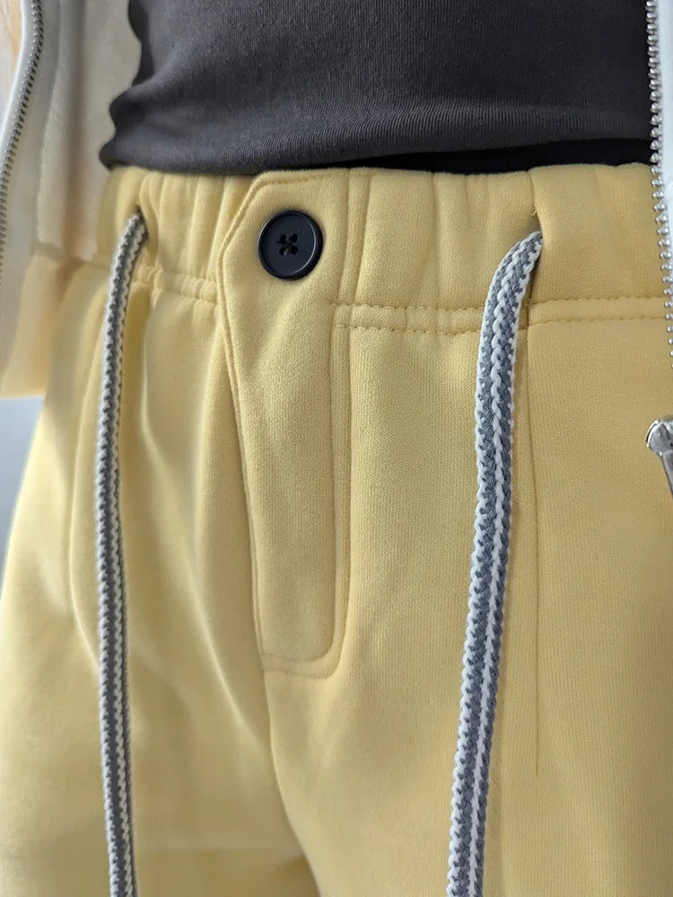 Wide-Leg Fleece Sweatpants