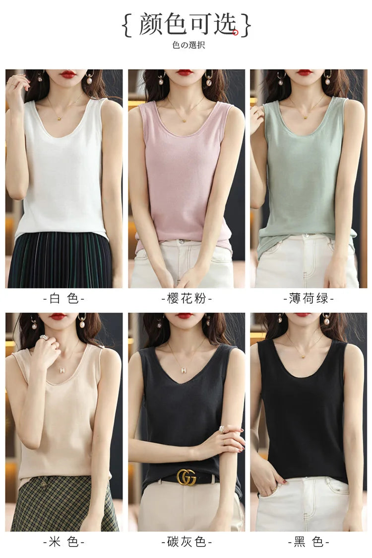 Cotton Sleeveless Tank Top