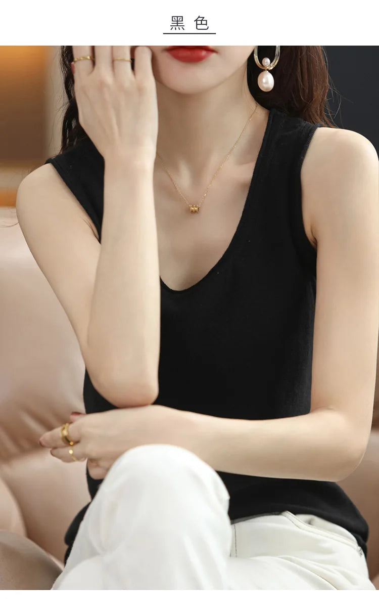 Cotton Sleeveless Tank Top