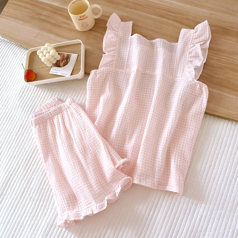 Women’s Soft Cotton Crepe Summer Pajama Set