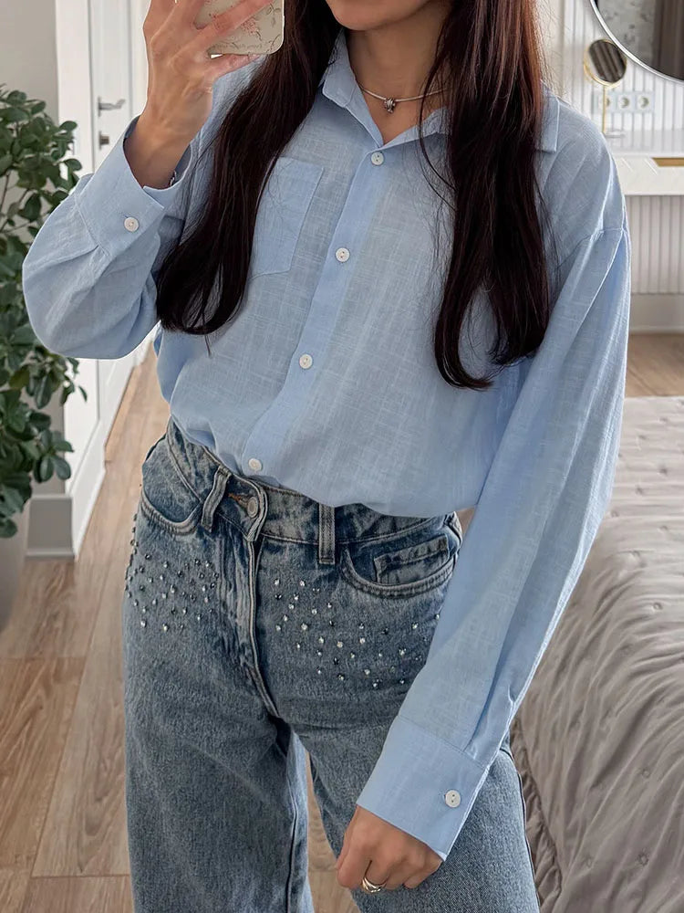 Oversized Cotton-Linen Shirt