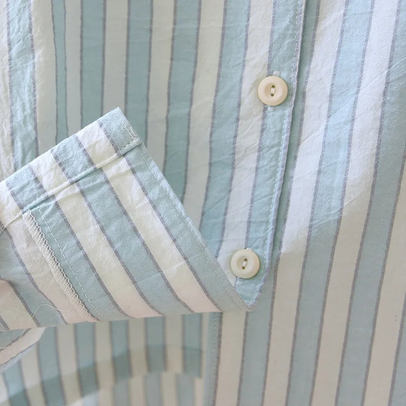 Women’s Striped Cotton Pajama Set