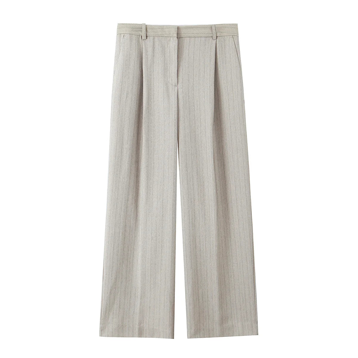 Striped High-Waist Wide-Leg Pants