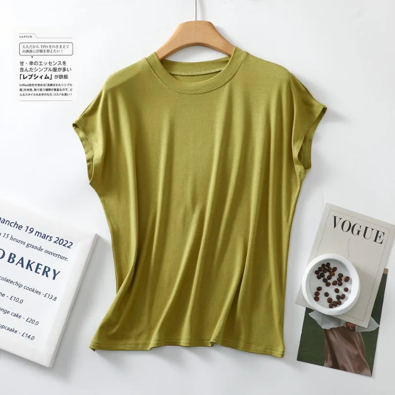 Women’s Pure Cotton Short Sleeve Sleep Top