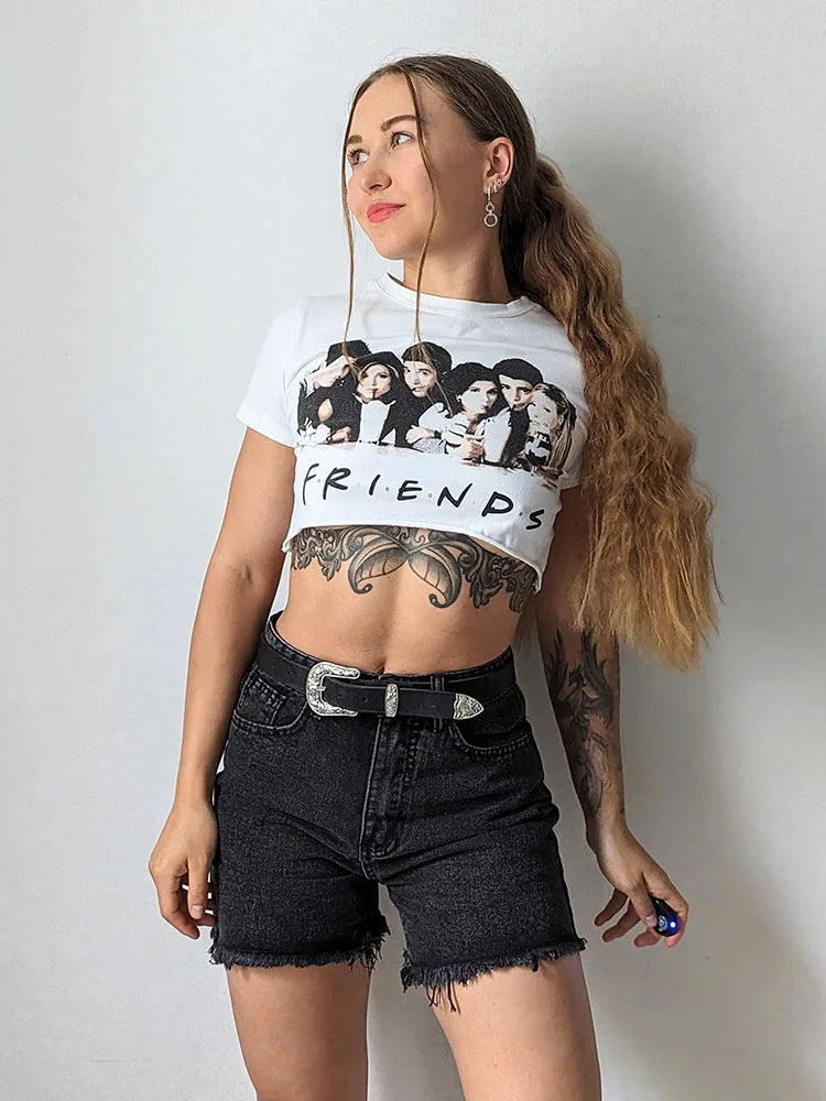 High Waist Blue Denim Shorts