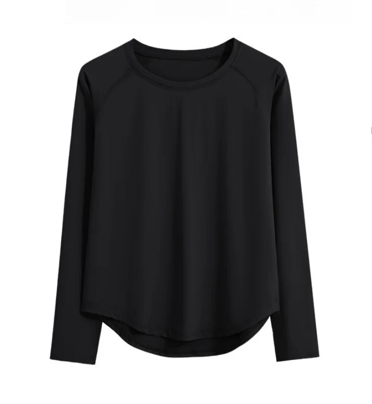 Two-Piece Yoga Set Long Sleeve Top & High Waist Pants