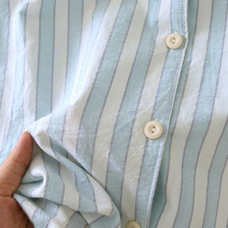 Women’s Striped Cotton Pajama Set