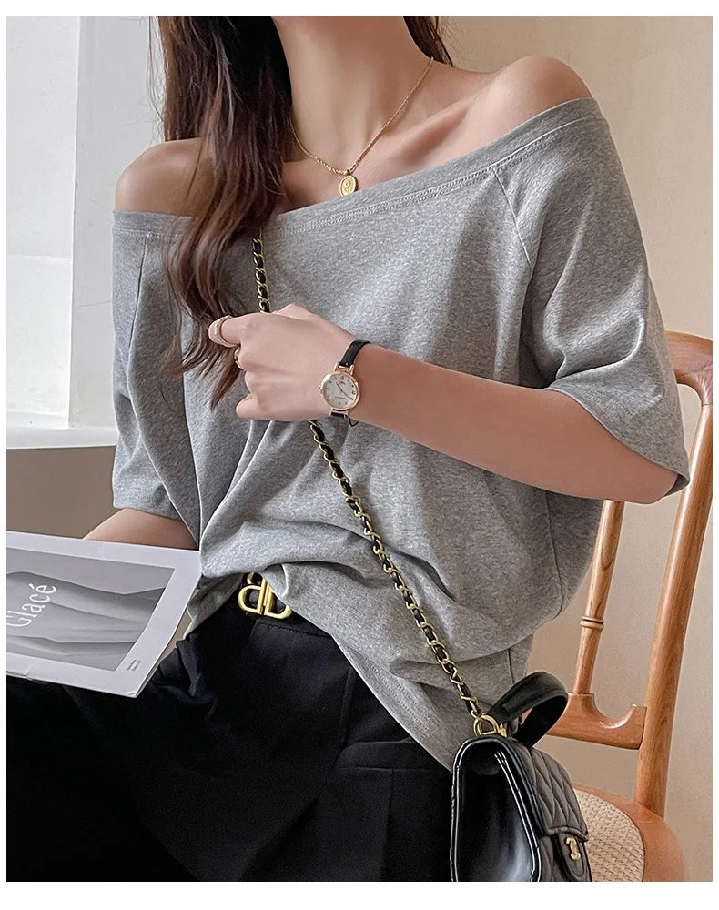 Off-Shoulder Oversized T-Shirt