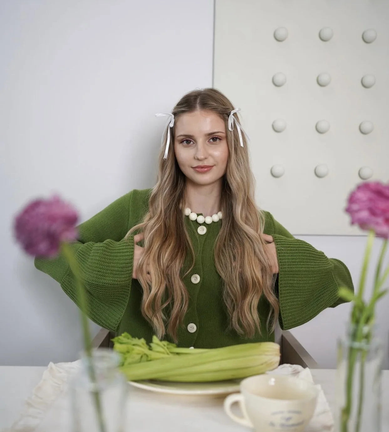 Ribbed Patchwork Knit Cardigan