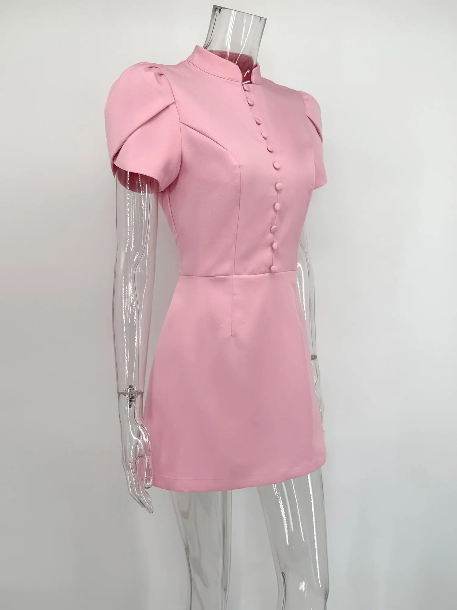 Ruffled Patchwork Mini Dress