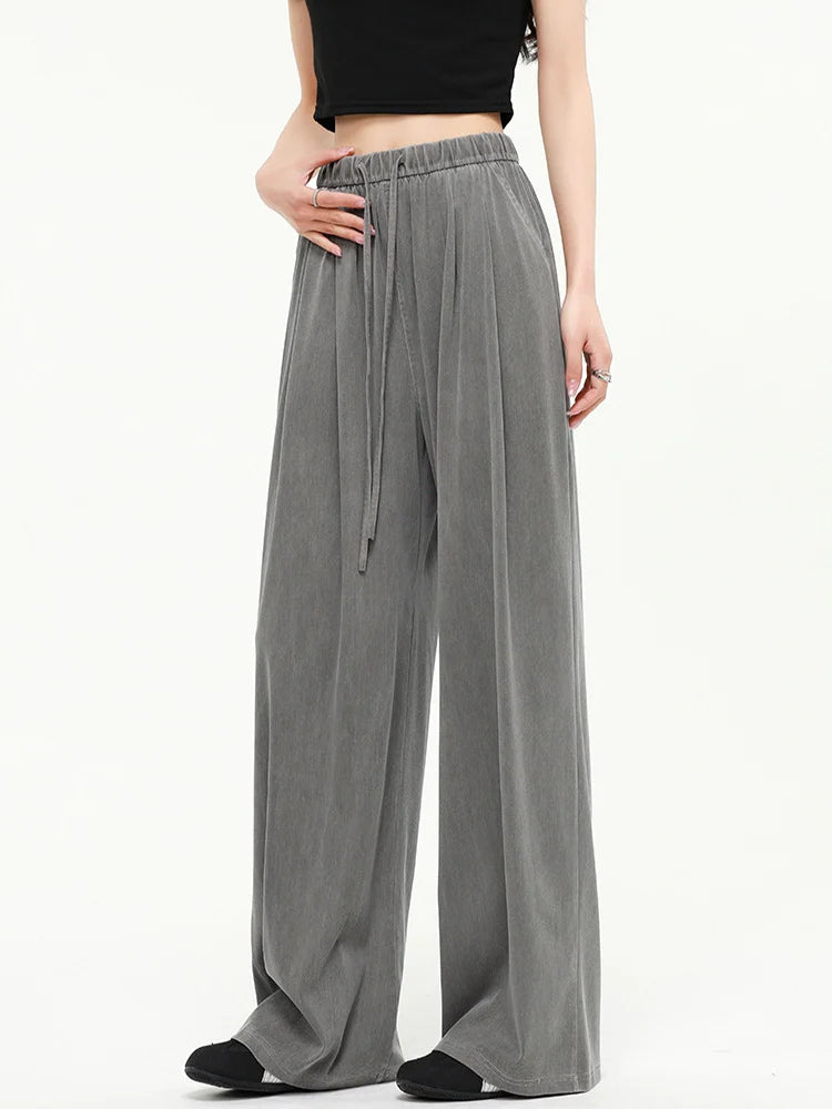 Lyocell Wide-Leg Denim Pants