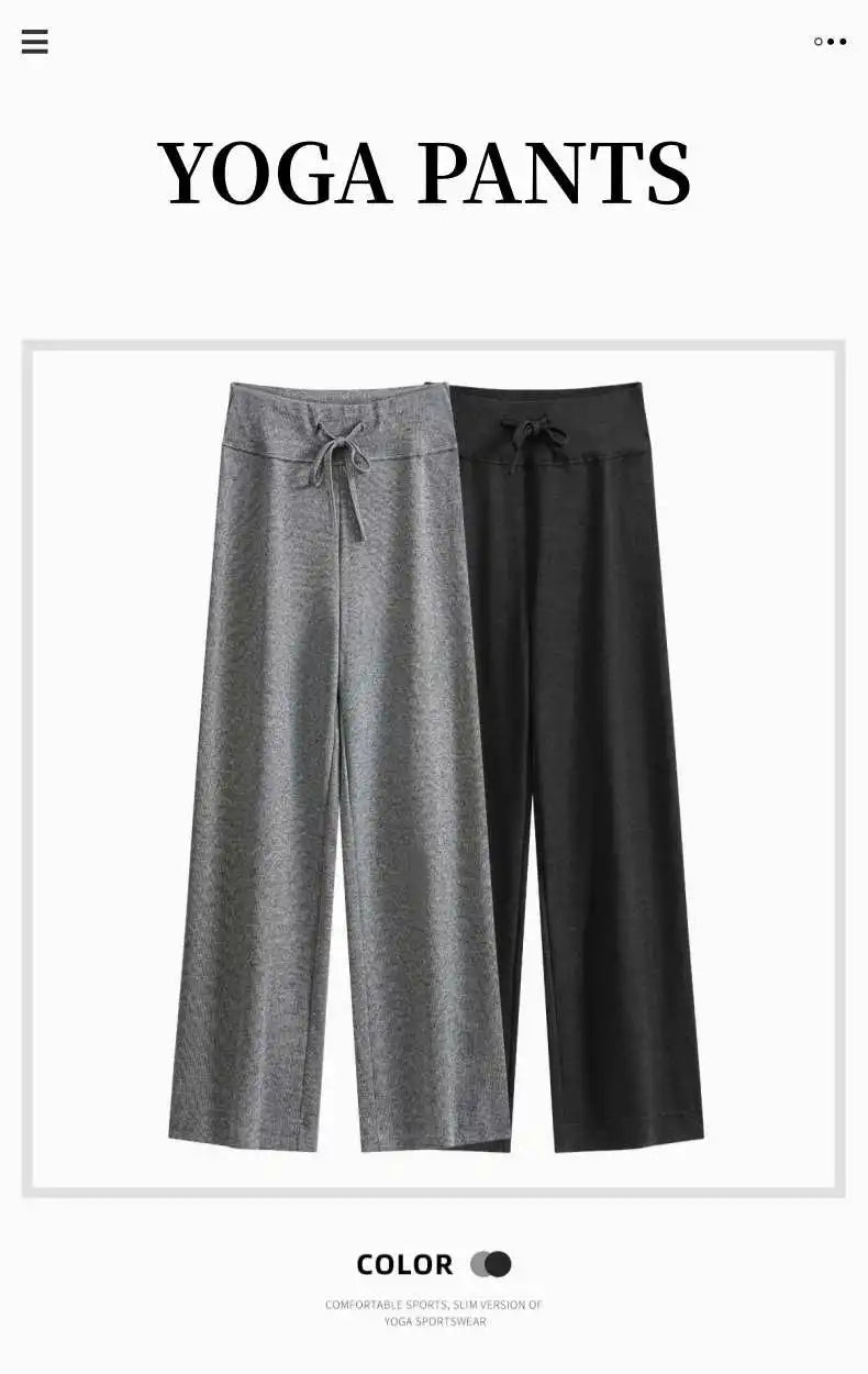 Women’s Wide-Leg Yoga Pants with Pockets