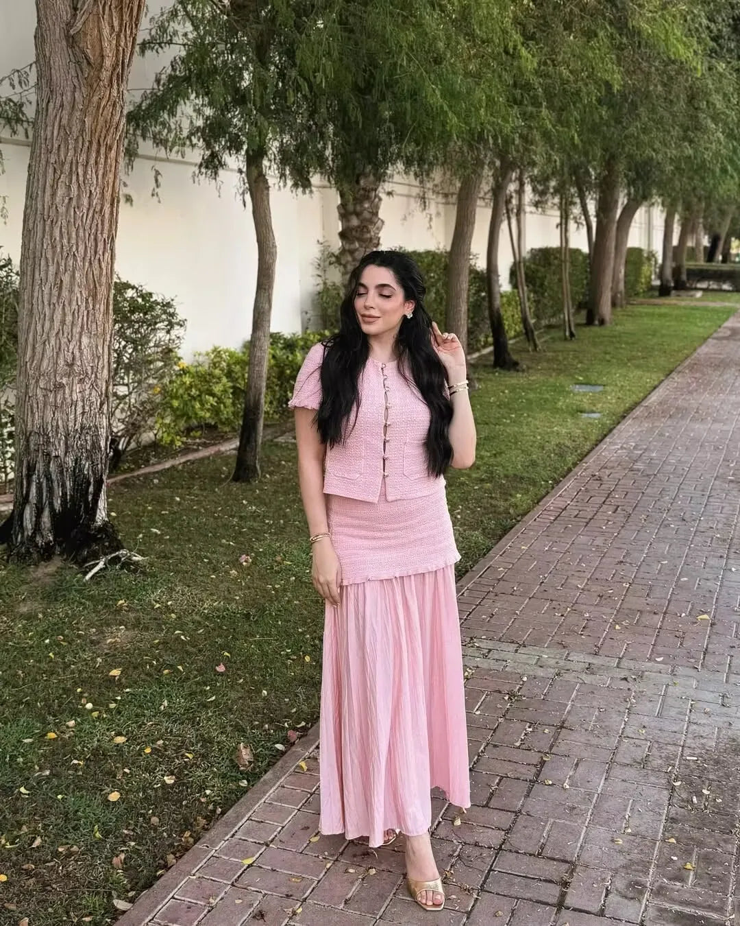 Short-Sleeve Knit Button Cardigan