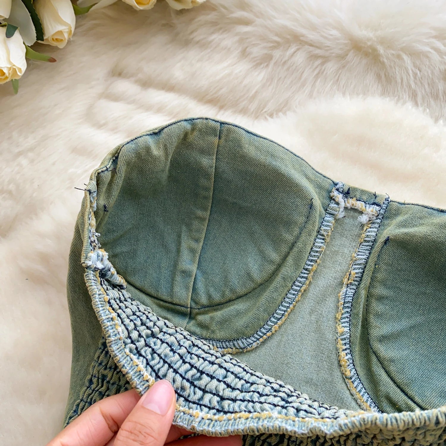 Women’s Lace Splice Denim Camisole