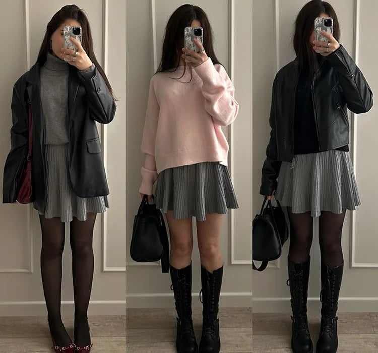 Knit Sweater & Mini Skirt Co-Ord