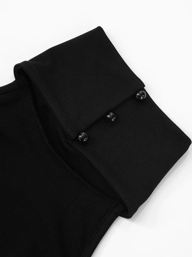 Off-Shoulder Ruffled Patchwork Romper