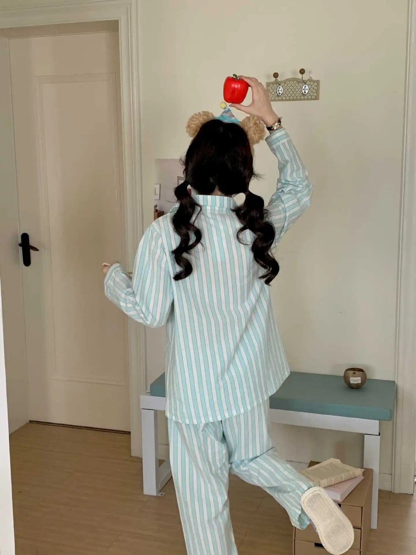 Women’s Striped Cotton Pajama Set