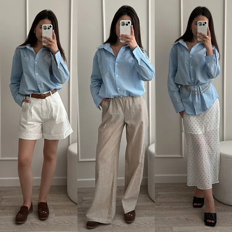 Oversized Cotton-Linen Shirt