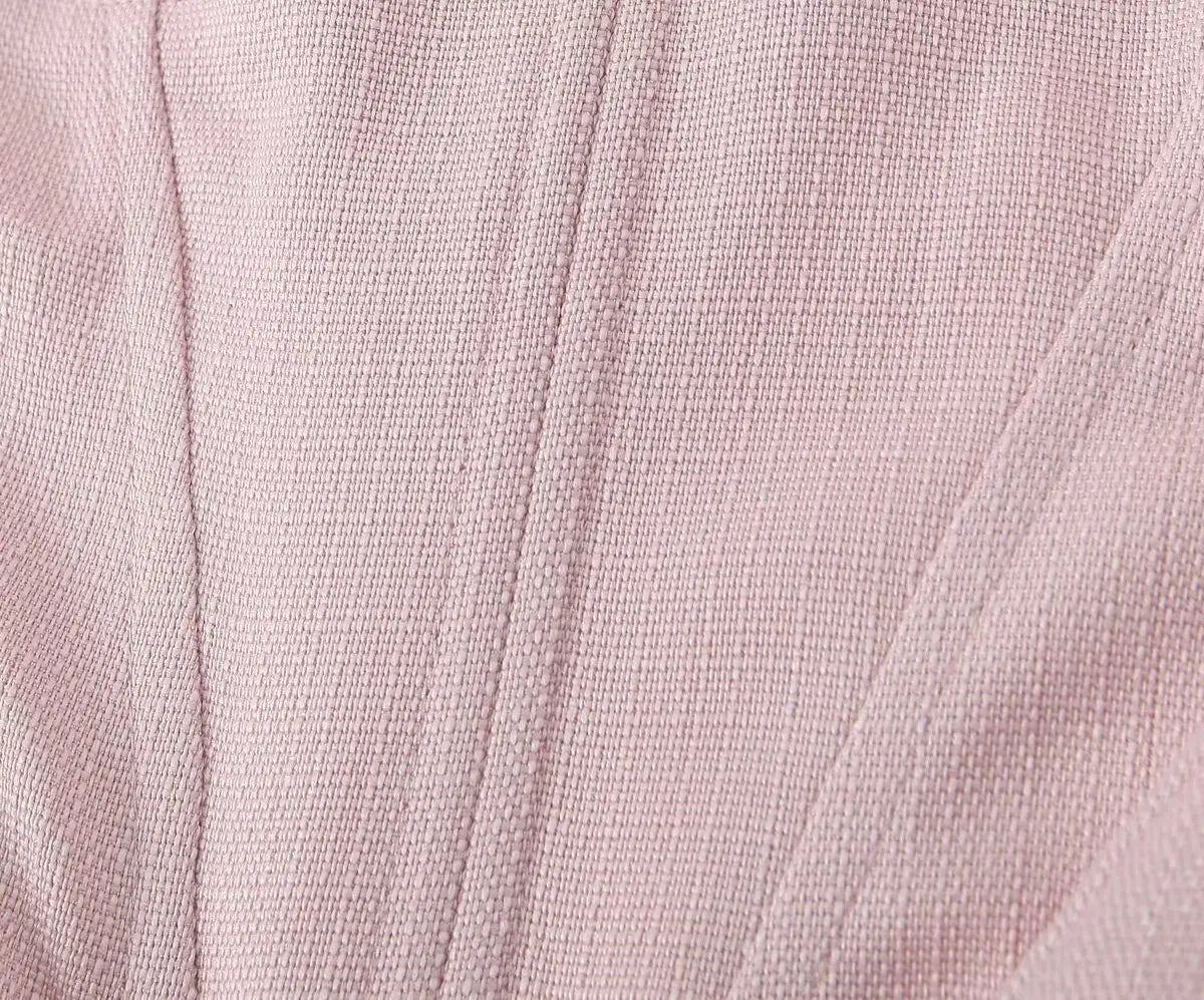 Strapless Patchwork Slim Fit Crop Top