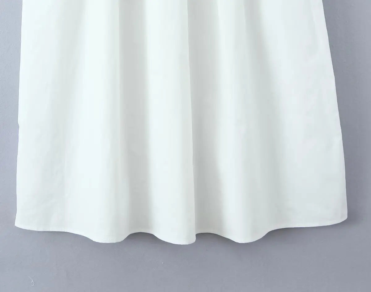 White:: skirt on a gray background