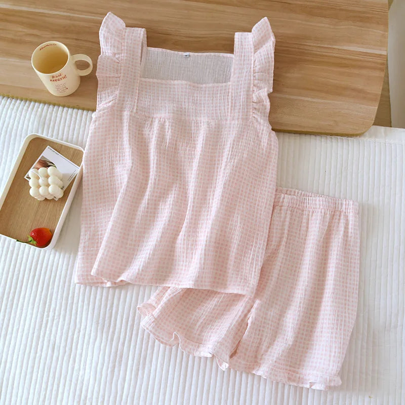 Women’s Soft Cotton Crepe Summer Pajama Set