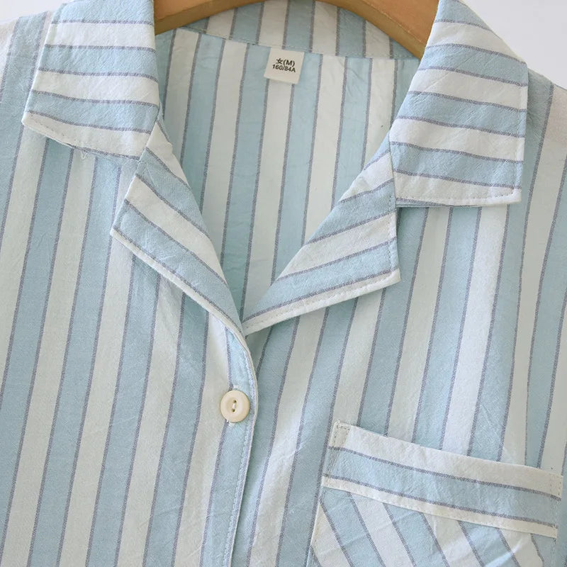 Women’s Striped Cotton Pajama Set
