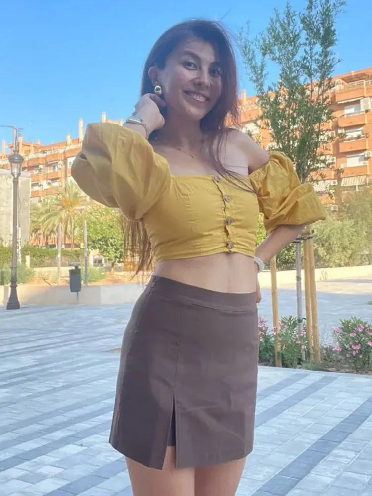 High Waist Mini Skort