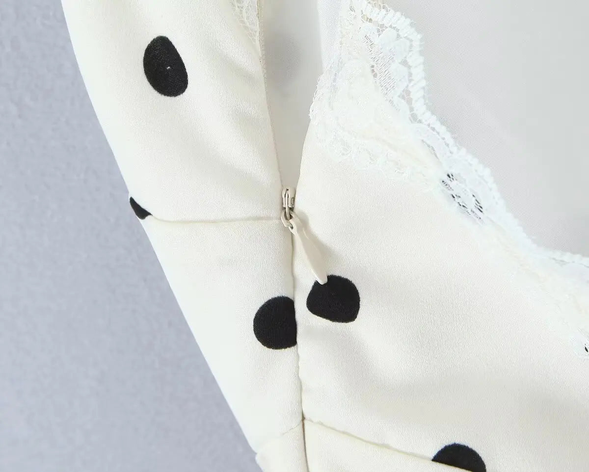 Women’s Lace Spliced Halter Dress