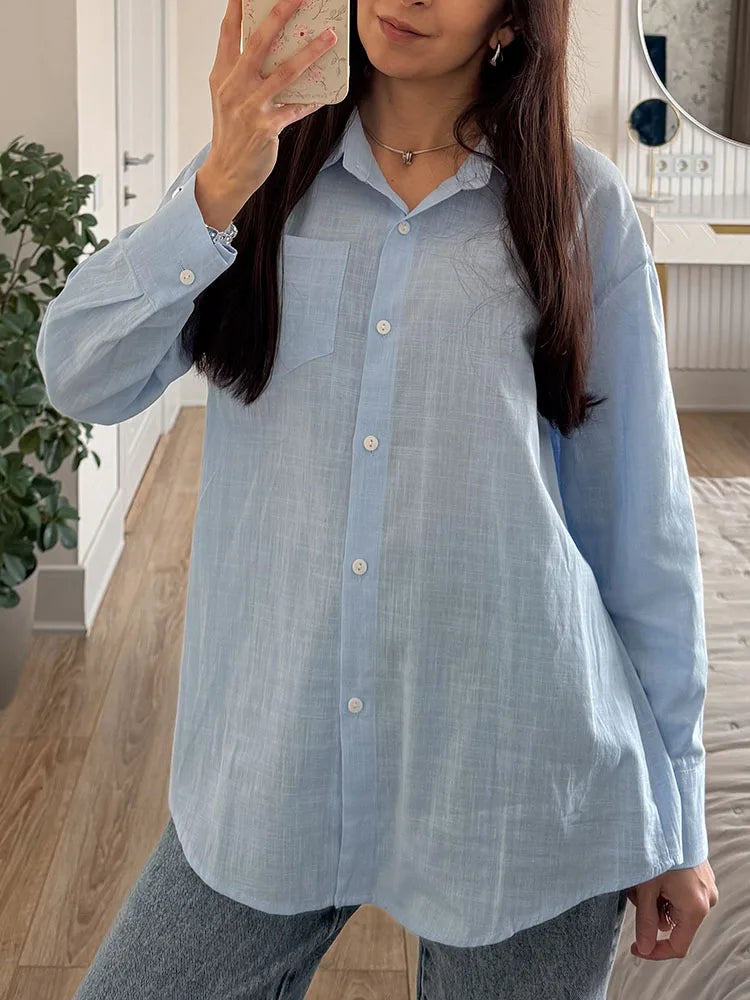 Oversized Cotton-Linen Shirt
