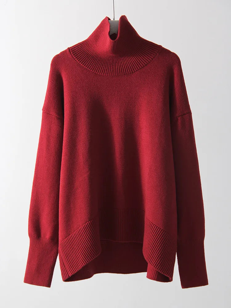 Loose Turtleneck Knit Sweater