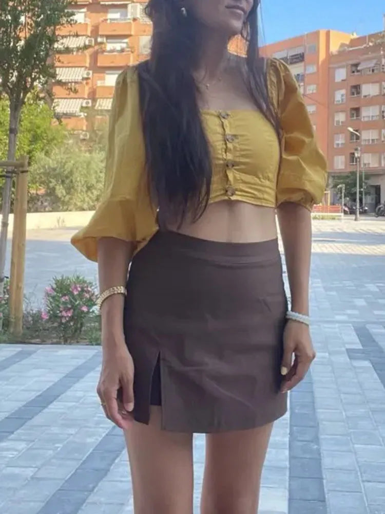 High Waist Mini Skort