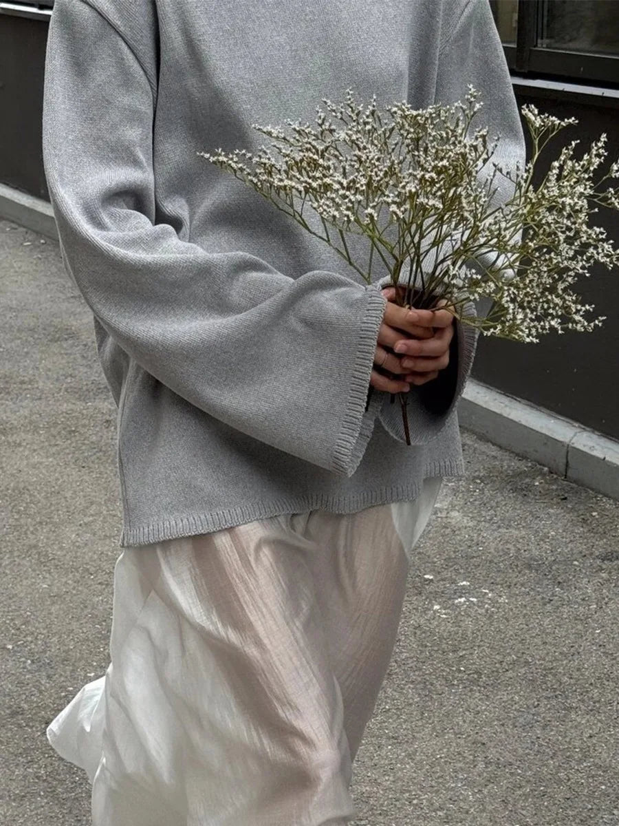 Backless Loose Knit Sweater