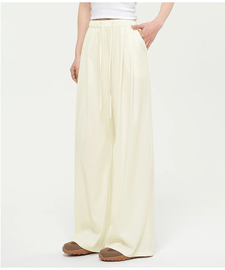 Lyocell Wide-Leg Denim Pants