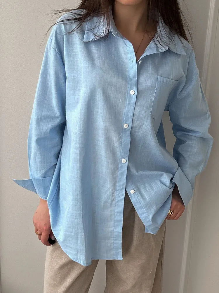 Oversized Cotton-Linen Shirt