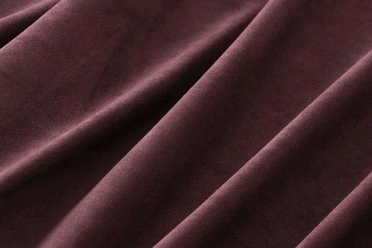 High Waist Suede A-Line Skirt