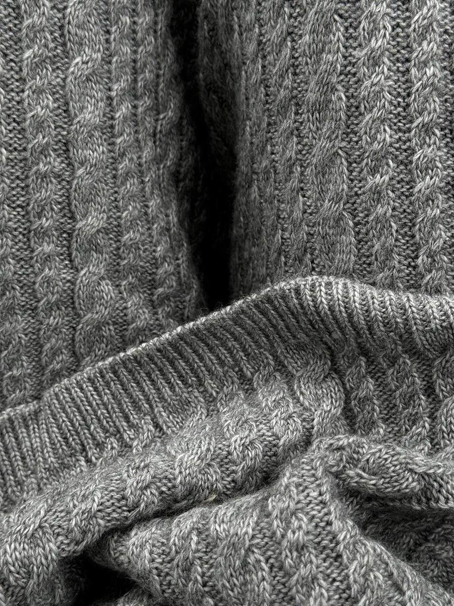 Ribbed Turtleneck Knit Set