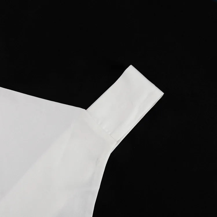 White Satin Backless A-Line Dress