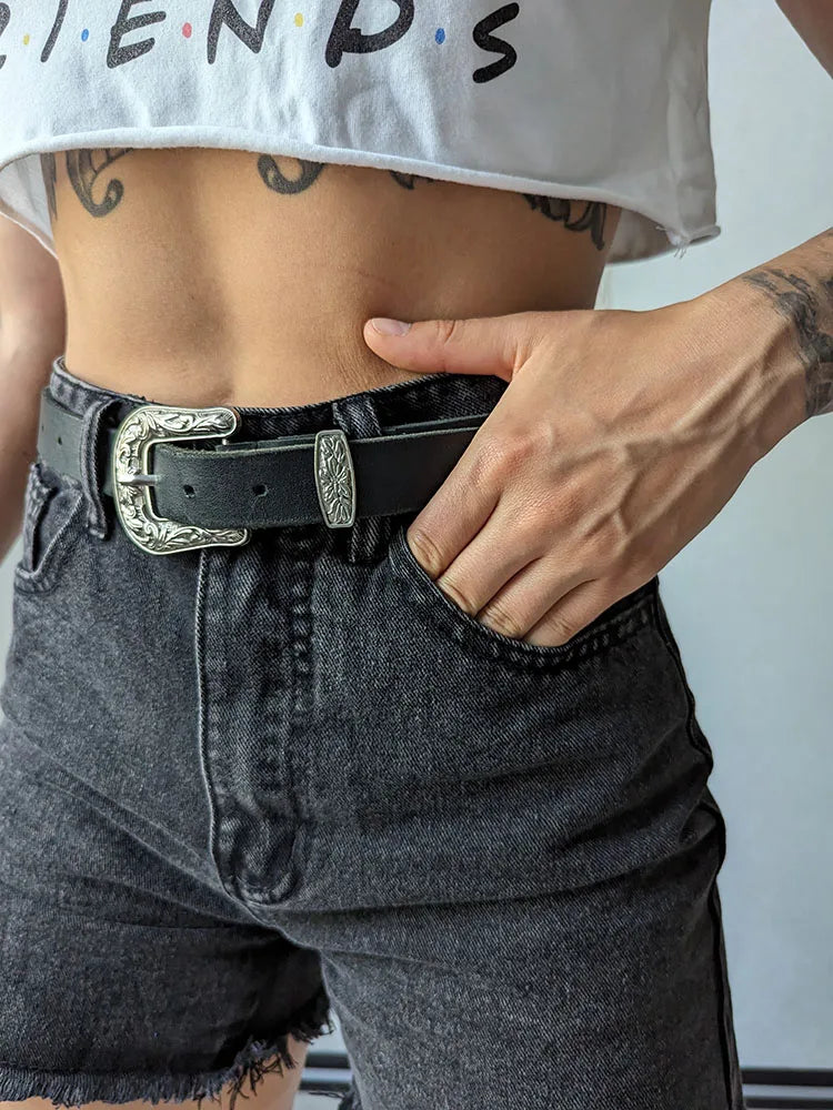 High Waist Blue Denim Shorts