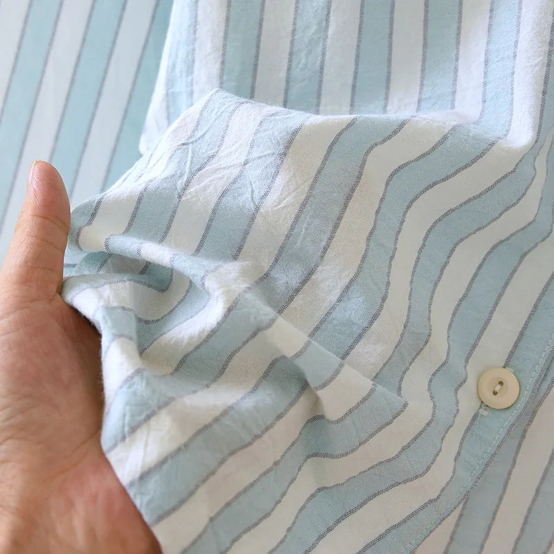 Women’s Striped Cotton Pajama Set